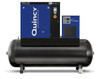 Quincy QGS 10 TMD-3 10 HP 208-230/460 Volt Three Phase, 132 Gallon Horizontal Rotary Screw Air Compressor with Dryer - 125 psi