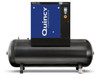 Quincy QGS 15 TM-3 15 HP 208-230/460 Volt Three Phase, 132 Gallon Horizontal Rotary Screw Air Compressor - 125 psi