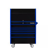 Extreme Tools DX4107HRKU 41" Power Workstation and Roller Cabinet Combo - Black with Blue Pulls