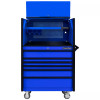 Extreme Tools DX4107HRUK 41" Power Workstation and Roller Cabinet Combo - Blue with Black Pulls