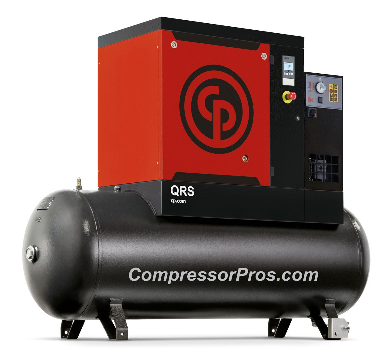 Chicago Pneumatic QRSM20HPD-150 20 HP   230/460 Volt Three Phase 132 Gallon Tank Mount Rotary Screw Air Compressor 150 psi with Dryer - QRSM 20 TMD-3
