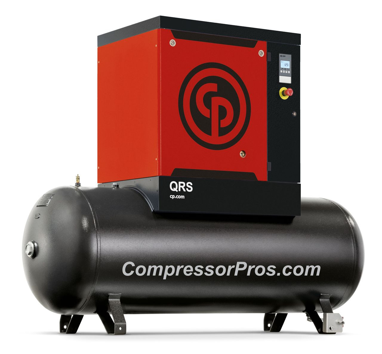 Chicago Pneumatic QRSM20HP-150 20 HP 208-230/460 Volt Three Phase 132 Gallon Tank Mount Rotary Screw Air Compressor 150 psi - QRSM 20 TM-3