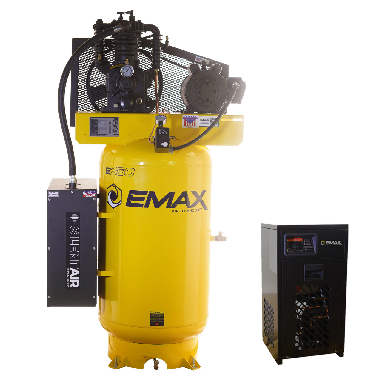 EMAX ESP05V080I1PK 5 HP Single Phase Air Compressor with Silencer and Dryer