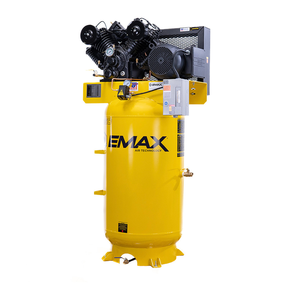 EMAX EI10V080V1 10 HP Single Phase 80 Gallon Industrial Air Compressor