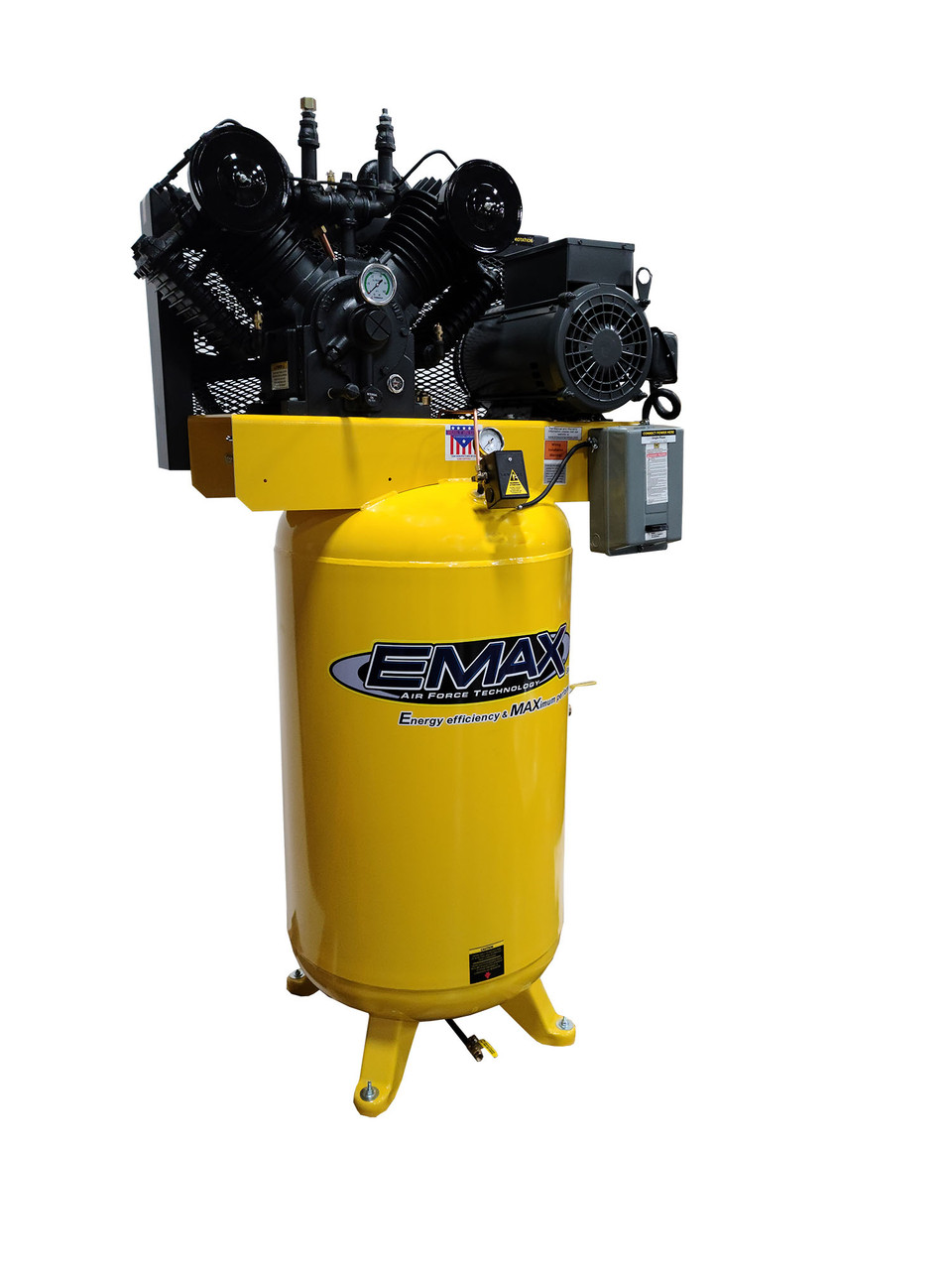 EMAX EI10V080V1 10 HP Single Phase 80 Gallon Industrial Air Compressor