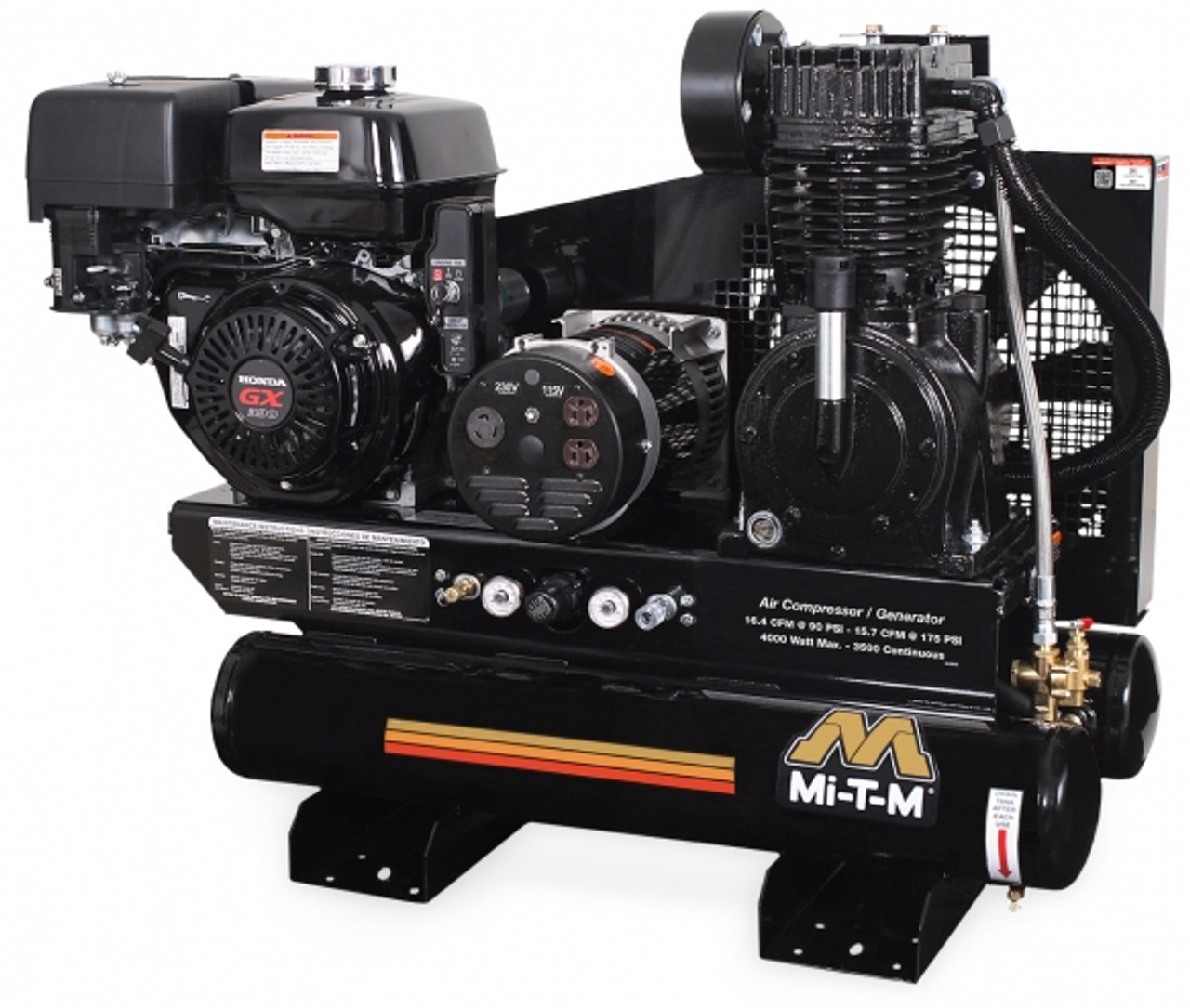 MiTM AG2SH1308M1 13 HP Honda Powered Twin Tank Air Compressor