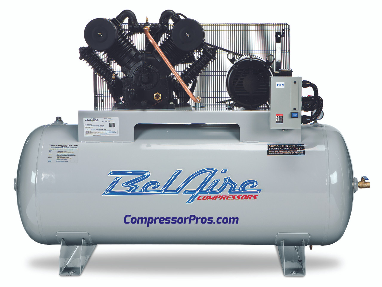 BelAire 6312H4 10 HP 460 Volt Two Stage Cast Iron 120 Gallon Air Compressor