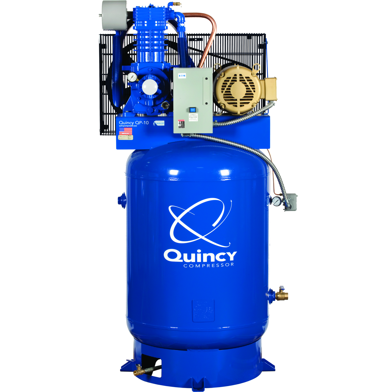 Quincy 3103DS12VCA23 10 HP QP PRO, 230 Volt Three Phase, Two Stage, Pressure Lubricated 120 Gallon Vertical Air Compressor