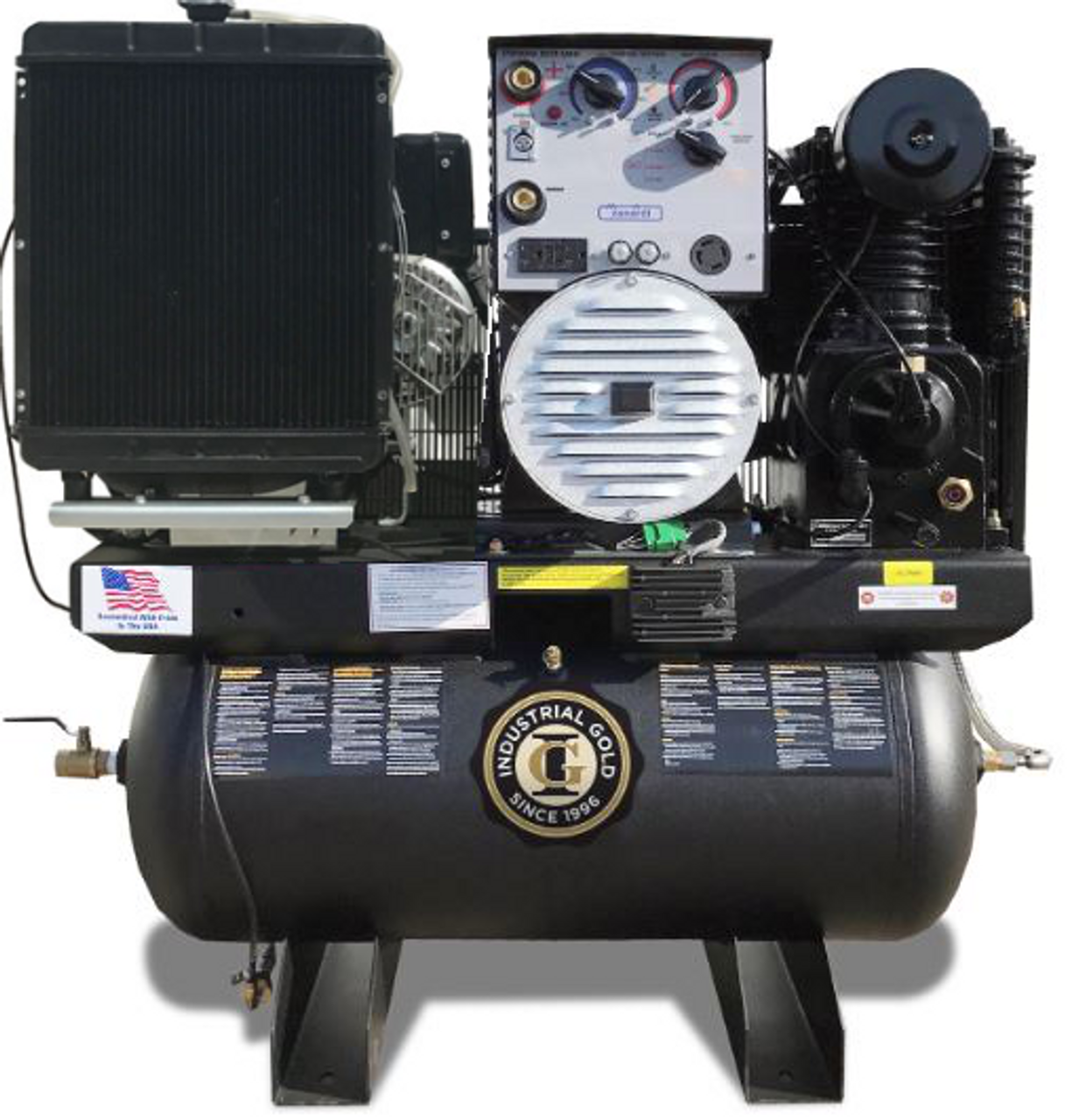 Industrial Gold CI26DEK30-GNWGJS 26 HP Diesel Engine Driven Air Compressor, Generator, Welder, Jump Starter Combo