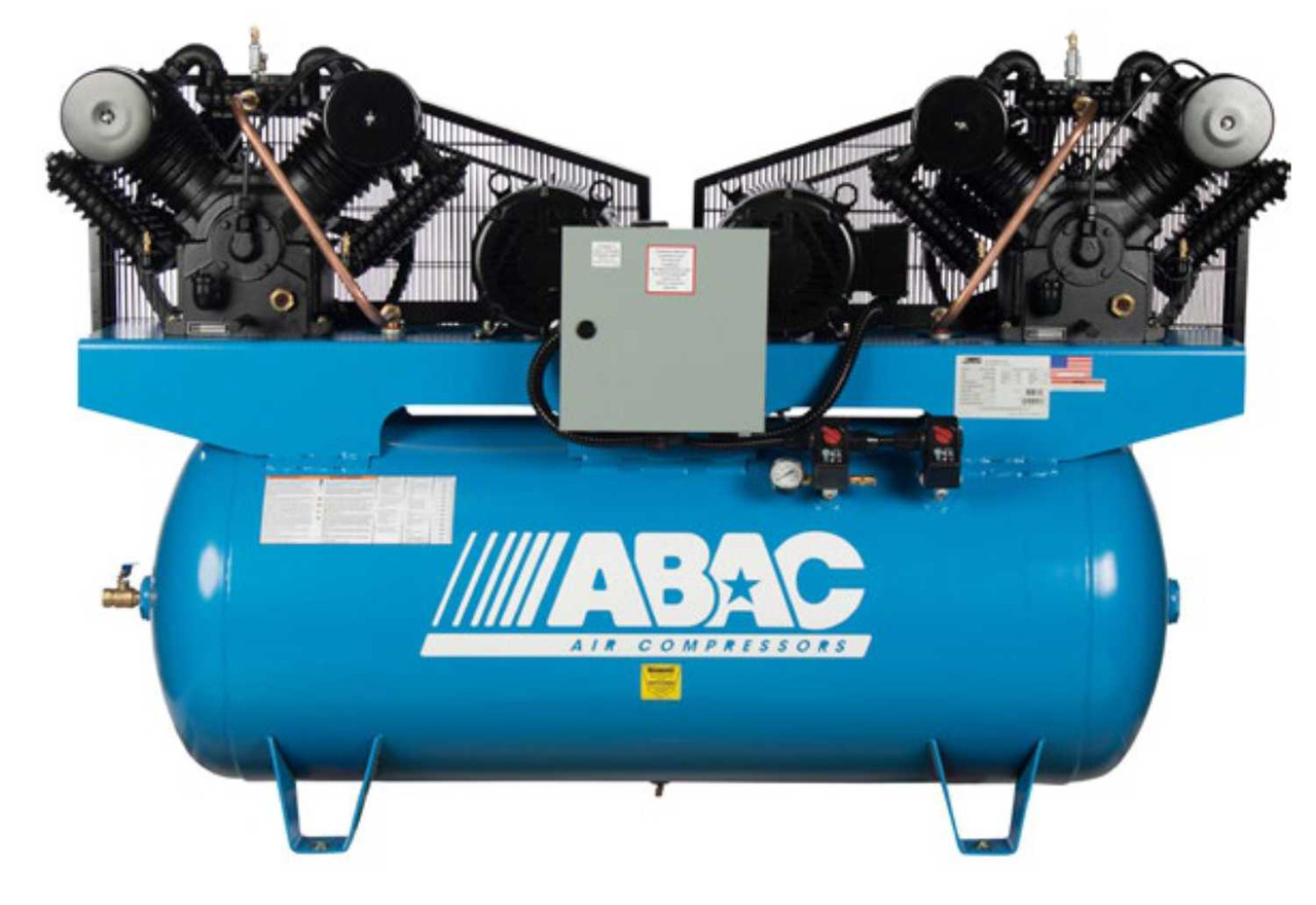 ABAC ABC10-23120HD 2 x 10 HP   230 Volt Three Phase Two Stage Duplex Air Compressor