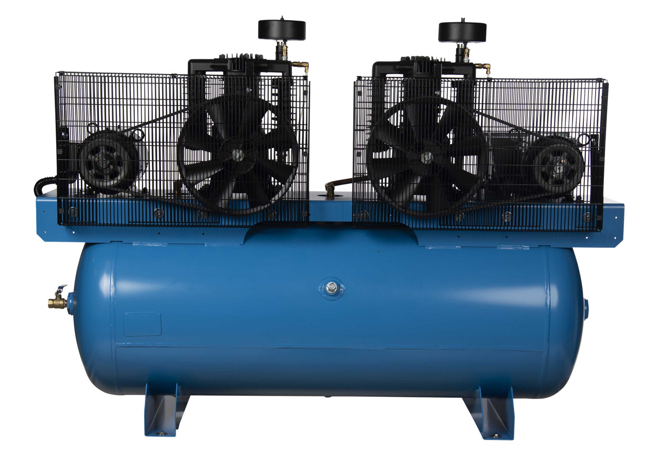 ABAC AB5-21120D 2 x 5 HP   230 Volt Single Phase Two Stage 37 CFM 120 Gallon Duplex Air Compressor