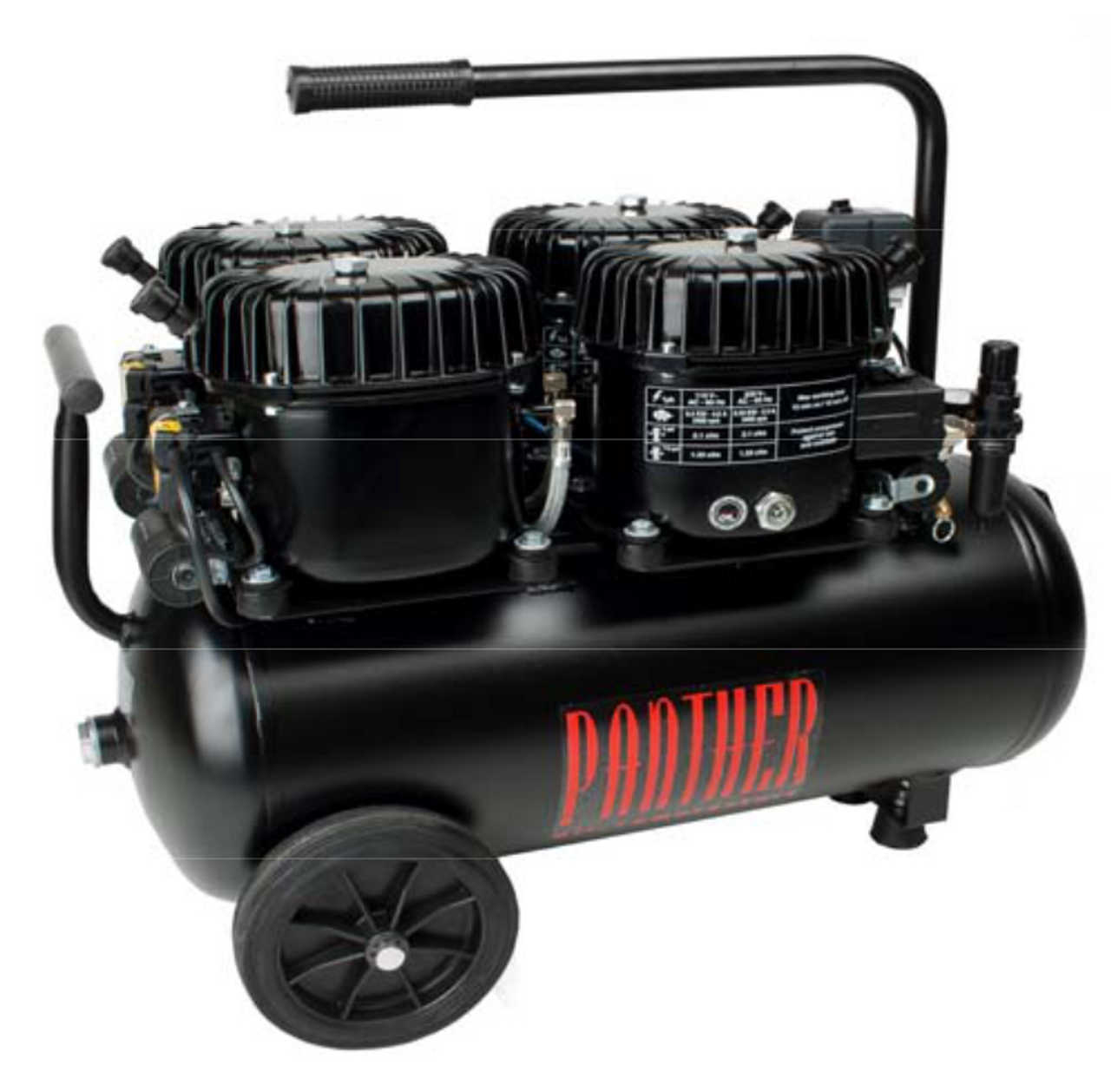 Panther P200/50 AL 2 HP 220 Volt Single Phase 13 Gallon Silent Air Compressor