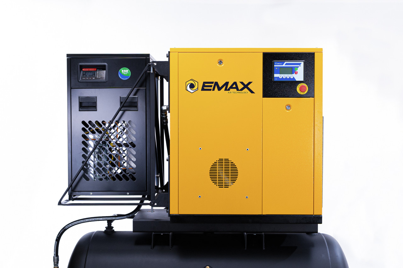 Emax ERVK100003 230 Volt 10 HP Variable Speed Rotary Speed Air Compressor with Dryer
