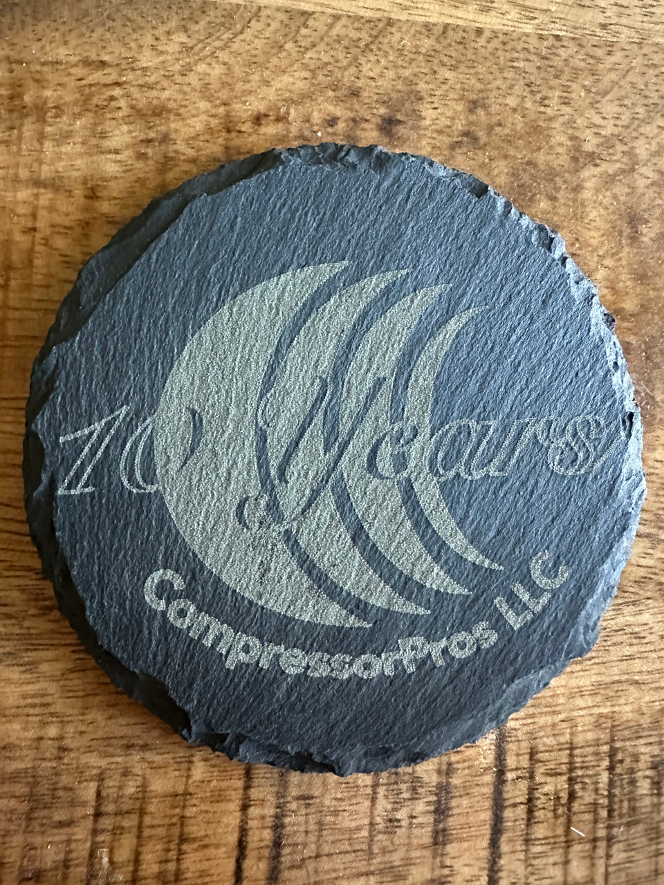 Custom Laser Engraved Slate Coasters - Set of Six