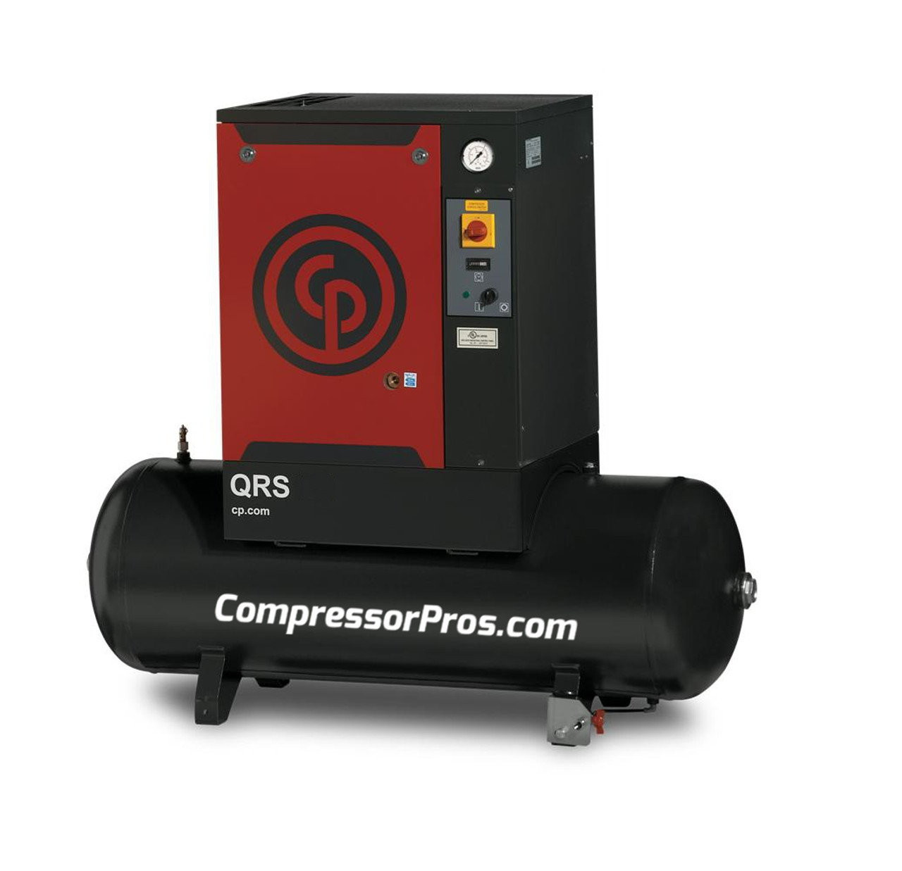 Chicago Pneumatic QRS3.0HP-1 3 HP 230 Volt Single Phase 60 Gallon Tank Mount Rotary Screw Air Compressor - QRS 3 TM-1