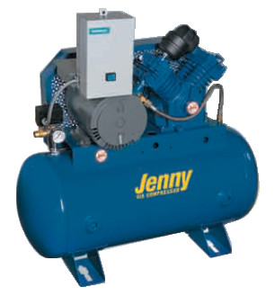 Jenny G3A-30UM-208/1-MS 3 HP 208 Volt Single Phase 30 Gallon Horizontal Air Compressor