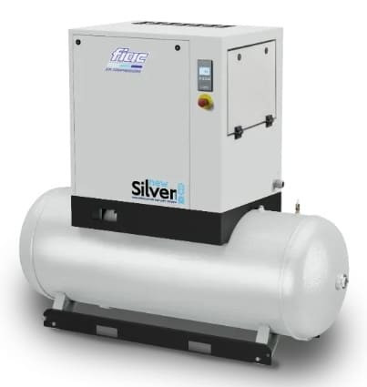 fiac NS 20/500 Silver Series 20 HP 208/240 Volt 3 Phase Tank Mount Rotary Screw Air Compressor