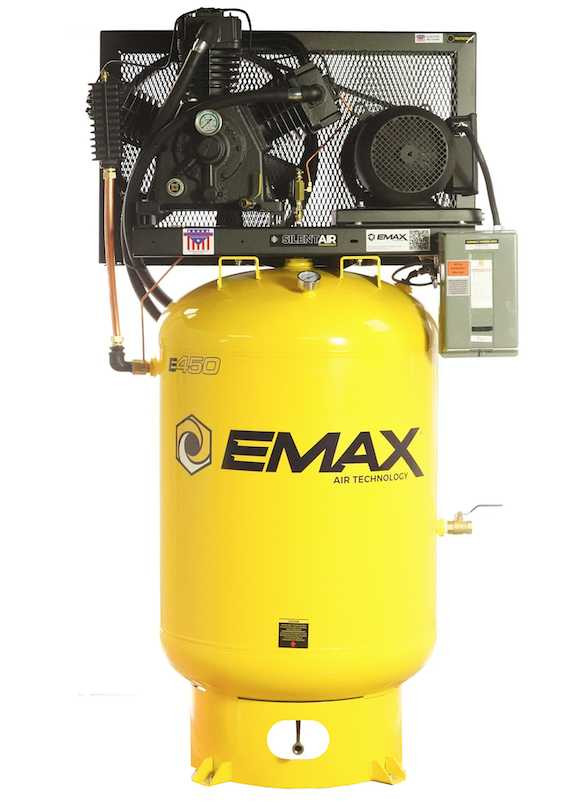 EMAX Silent Air ESP15V120Y3 15 HP 3 Phase Air Compressor w/ Silencer