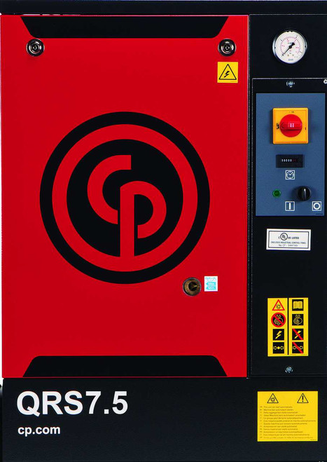 Chicago Pneumatic QRS 7.5 HP-1 BM - 7.5 HP 230 Volt Single Phase Base Mount Rotary Screw Air Compressor - QRS 7.5 BM-1 Chicago Pneumatic QRS 7.5 HP-1 BM - 7.5 HP 230 Volt Single Phase Base Mount Rotary Screw Air Compressor - QRS 7.5 BM-1