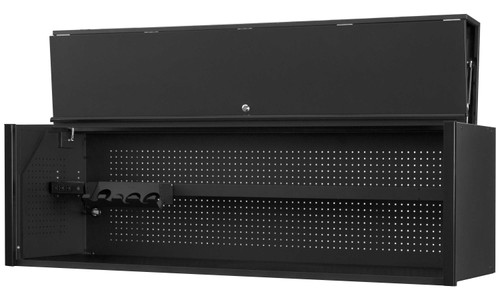 Extreme Tools DX722101HCMBBK 72" x 21" Hutch Matte Black with Black Drawer Pulls