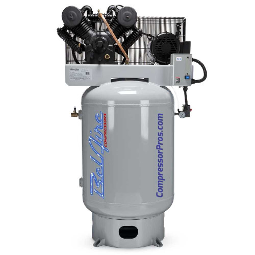 BelAire 6312VE4 10 HP 460 Volt 3 Phase Cast Iron 120 Gallon Vertical Full Featured Air Compressor