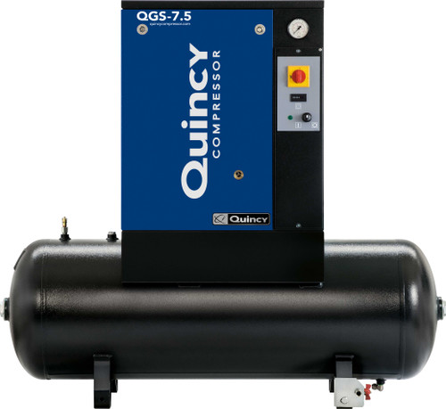 Quincy QGS 7.5 TMD-1 7.5HP 1 Ph Rotary Screw w/ Dryer