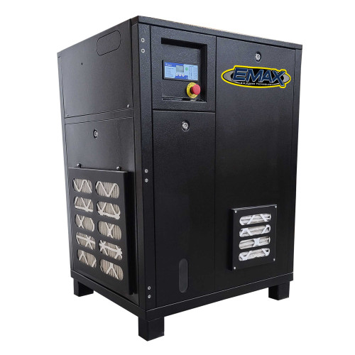 EMAX ERI0070003 7.5 HP 208/230/460 Volt Three Phase Economy Base Mount Rotary Screw Air Compressor EMAX ERI0070003 7.5 HP 208/230/460 Volt Three Phase Economy Base Mount Rotary Screw Air Compressor