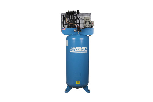 ABAC AB5-2160V4 5 HP 230 Volt Single Phase Two Stage 60 Gallon Vertical Air Compressor ABAC AB5-2160V4 5 HP 230 Volt Single Phase Two Stage 60 Gallon Vertical Air Compressor