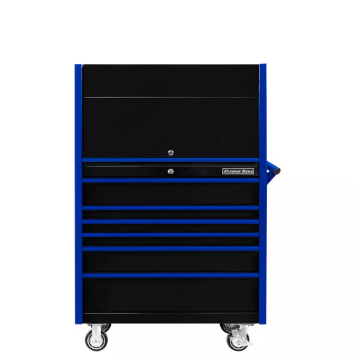 Extreme Tools DX4107HRKU 41" Power Workstation and Roller Cabinet Combo - Black with Blue Pulls Extreme Tools DX4107HRKU 41" Power Workstation and Roller Cabinet Combo - Black with Blue Pulls