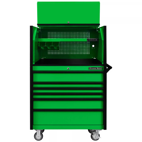 Extreme Tools DX4107HRGK 41" Power Workstation and Roller Cabinet Combo - Green with Black Pulls