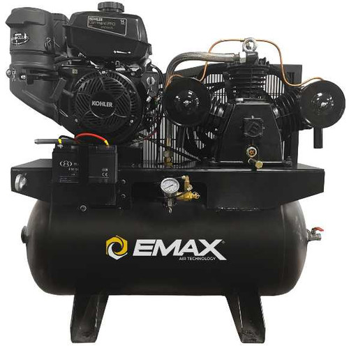 EMAX EGES1430ST 14 HP Kohler Powered Gas Drive 2 Stage 30 Gallon Air Compressor EMAX EGES1430ST 14 HP Kohler Powered Gas Drive 2 Stage 30 Gallon Air Compressor