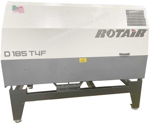 EMAX EDS185ST 185 CFM Skid Mount Rotary Screw Compressor