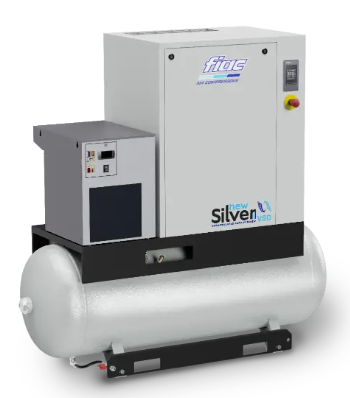 fiac NS D 5.5 /270 Silver Series 5.5 HP 208/240 Volt 3 Phase Tank Mount Rotary Screw Air Compressor with Dryer