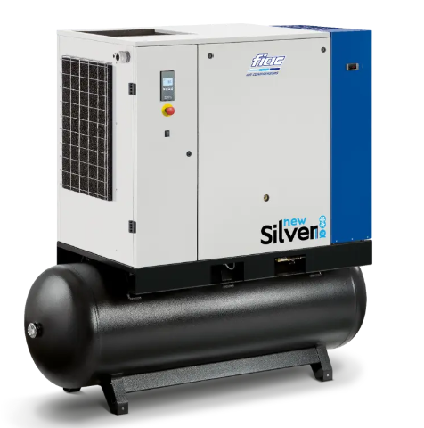 fiac NS D 30/500 Silver Series 30 HP 208/240/460 Volt 3 Phase Tank Mount Rotary Screw Air Compressor with Dryer