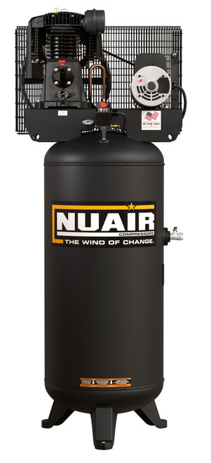 NUAIR BK114-60G V 5HP 1PH 230 Volt 60 Gallon Two Stage Air Compressor