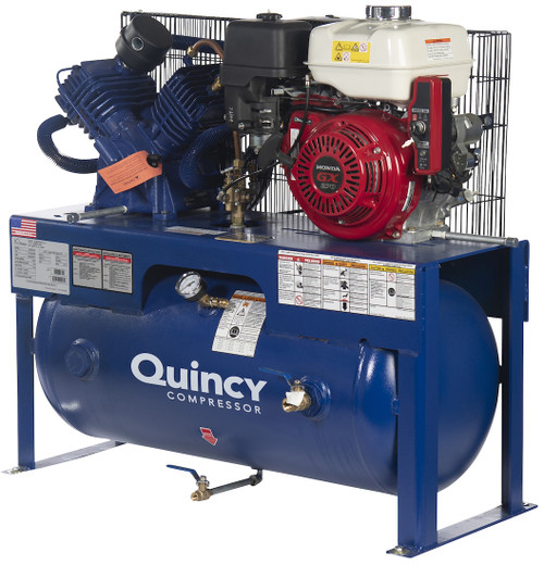Quincy G5409H30 9 HP Honda Gas Drive 2 Stage Service Truck Air Compressor