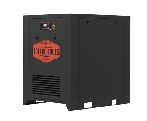Toledo Tools TT15 15 HP 230 Volt Three Phase Base Mount Rotary Screw Air Compressor
