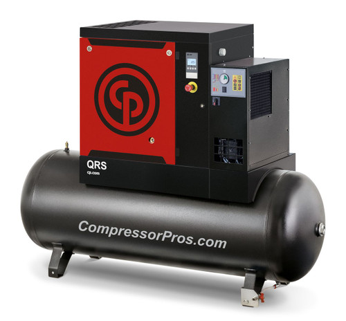 Chicago Pneumatic QRS 15 TMD-3 15 HP Air Compressor w/ Dryer