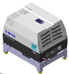 Elgi D90KA SKID 90 CFM Portable Rotary Screw Air Compressor