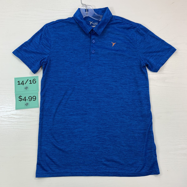 Old Navy Polo Golf Shirt Blue 14/16