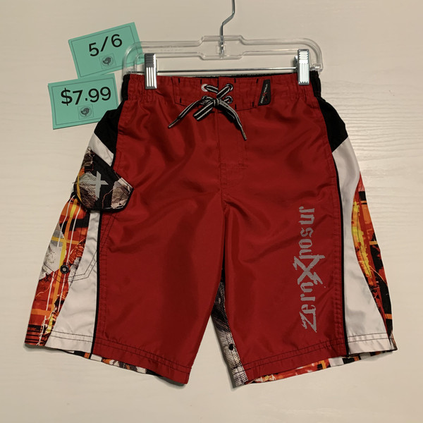 Zero Xposur Swim Trunk Board Shorts Red 5/6