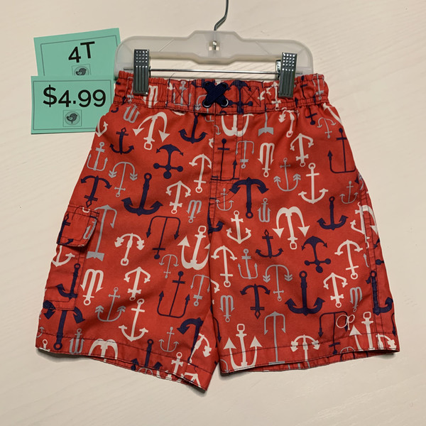 OP Anchor Swim Trunk Shorts Red 4T