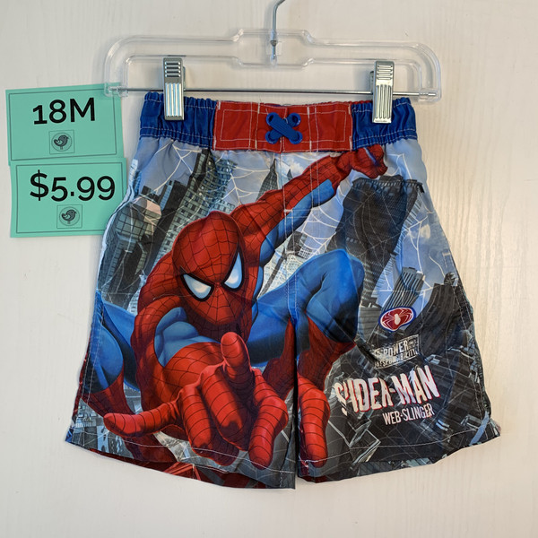 Spiderman Swim Trunk Shorts Web Slinger 18M