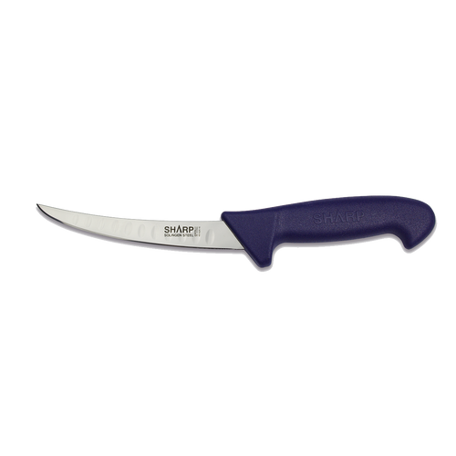Sharp – German Solingen Blade -  6" (15cm) Granton Edge Curved Boning Knife
