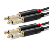 SuperFlex GOLD (2) 1/4" TS to (2) 1/4" TS Dual Patch Cable SuperFlex GOLD (2) 1/4" TS to (2) 1/4" TS Dual Patch Cable
