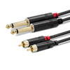 SuperFlex GOLD (2) TS Male to (2) RCA Male Dual Patch Cable