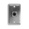 D-1-1E Duplex Wall Plate w/ 1 NEUTRIK® Tactical Ethernet Pass-through Connector