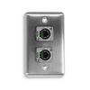D-2-2E Duplex Wall Plate w/ 2 NEUTRIK® Tactical Ethernet