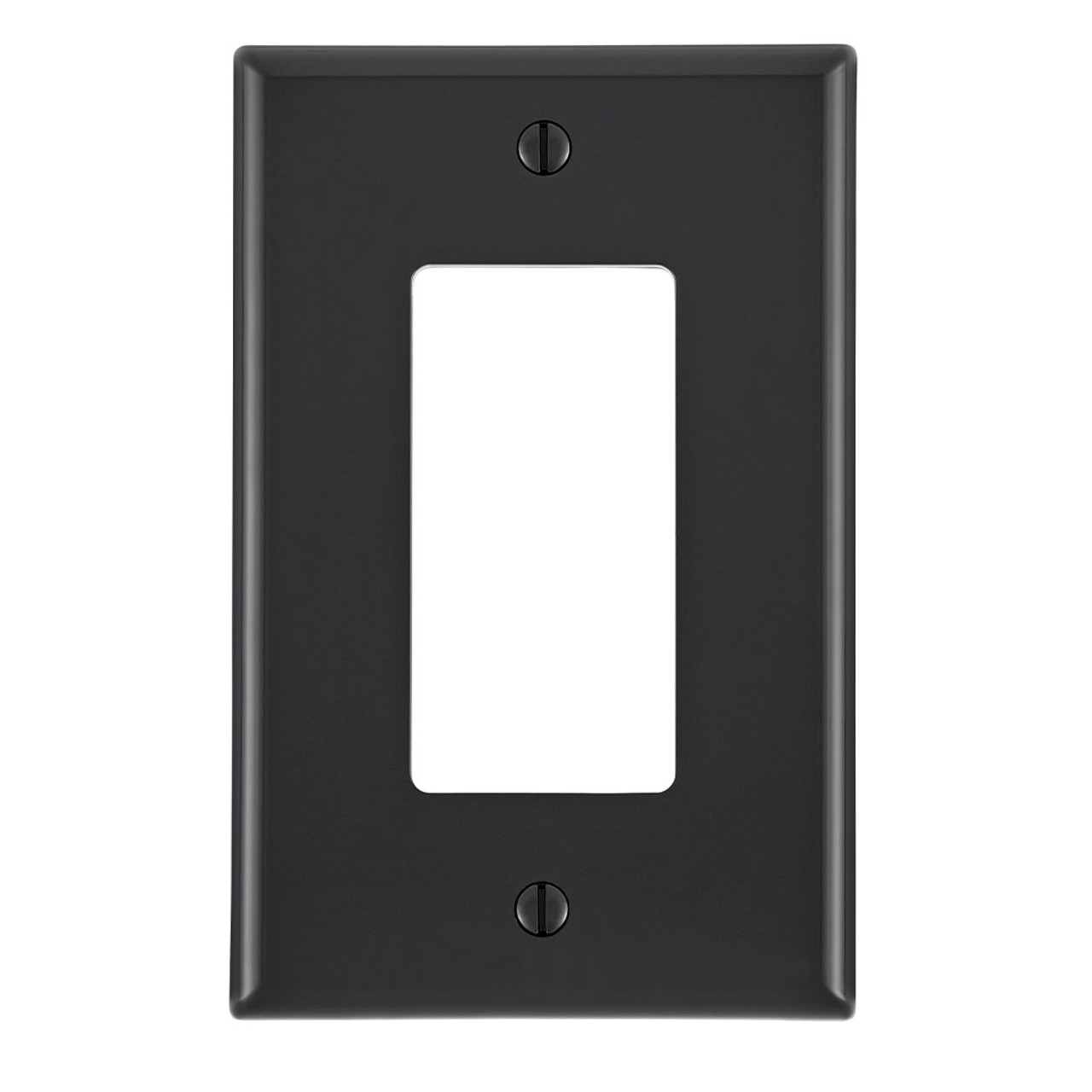 Elite Core Single Gang Midway Size Wall Plate with Passthrough Brush  Insert, Black - Elite Core