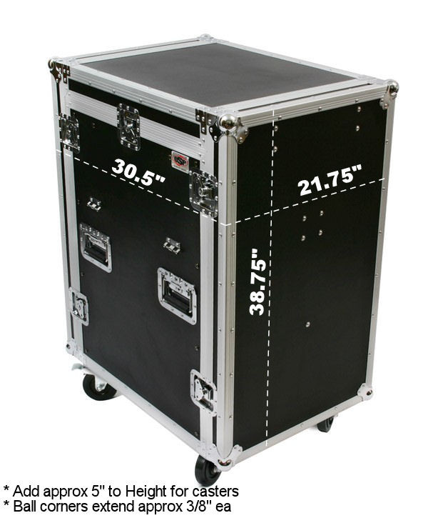 OSP MC12U-16SL 16 Space ATA Mixer/Amp Rack 12 Space Depth and
